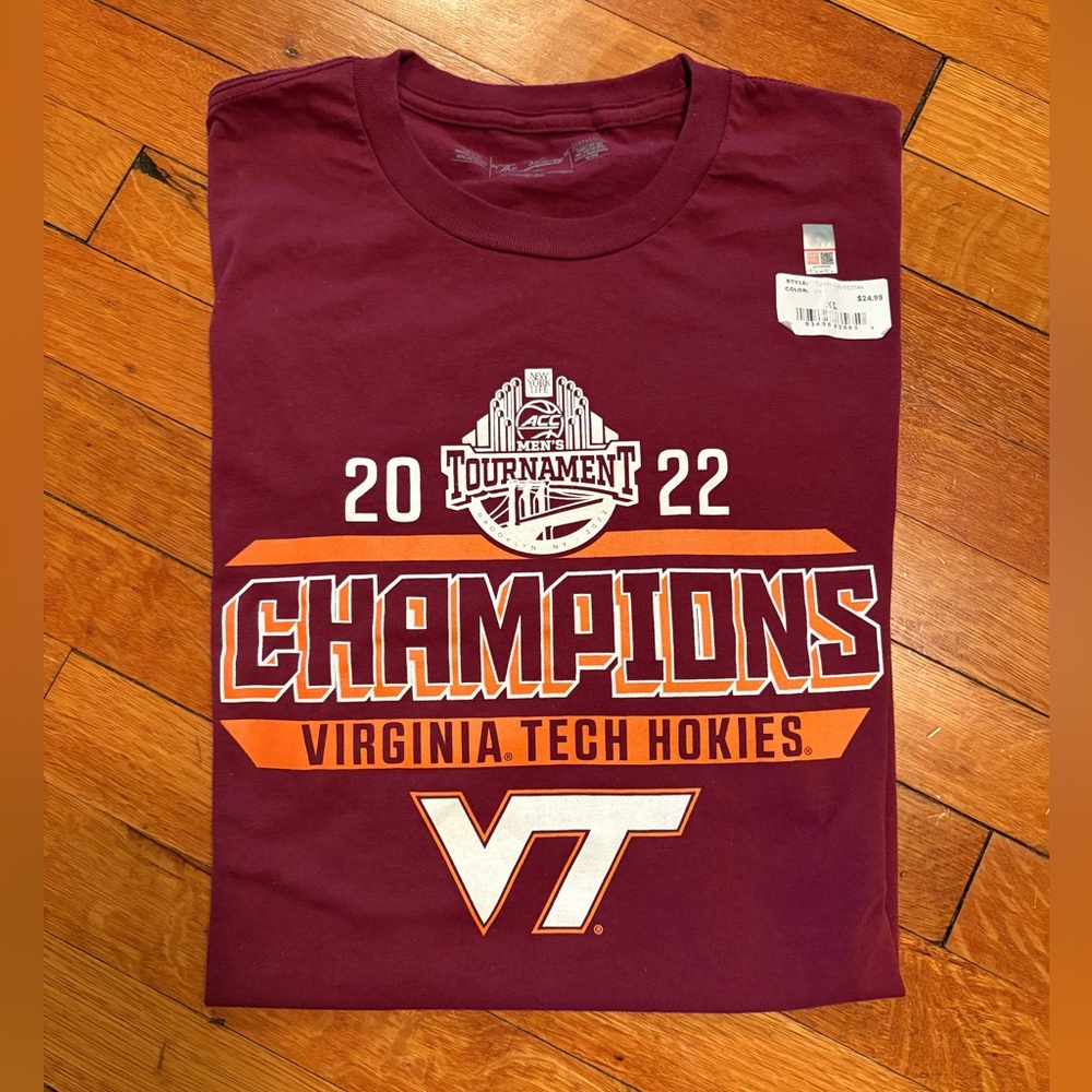 Virginia Tech Hokies Men’s ACC Basketball  Champions T-Shirt